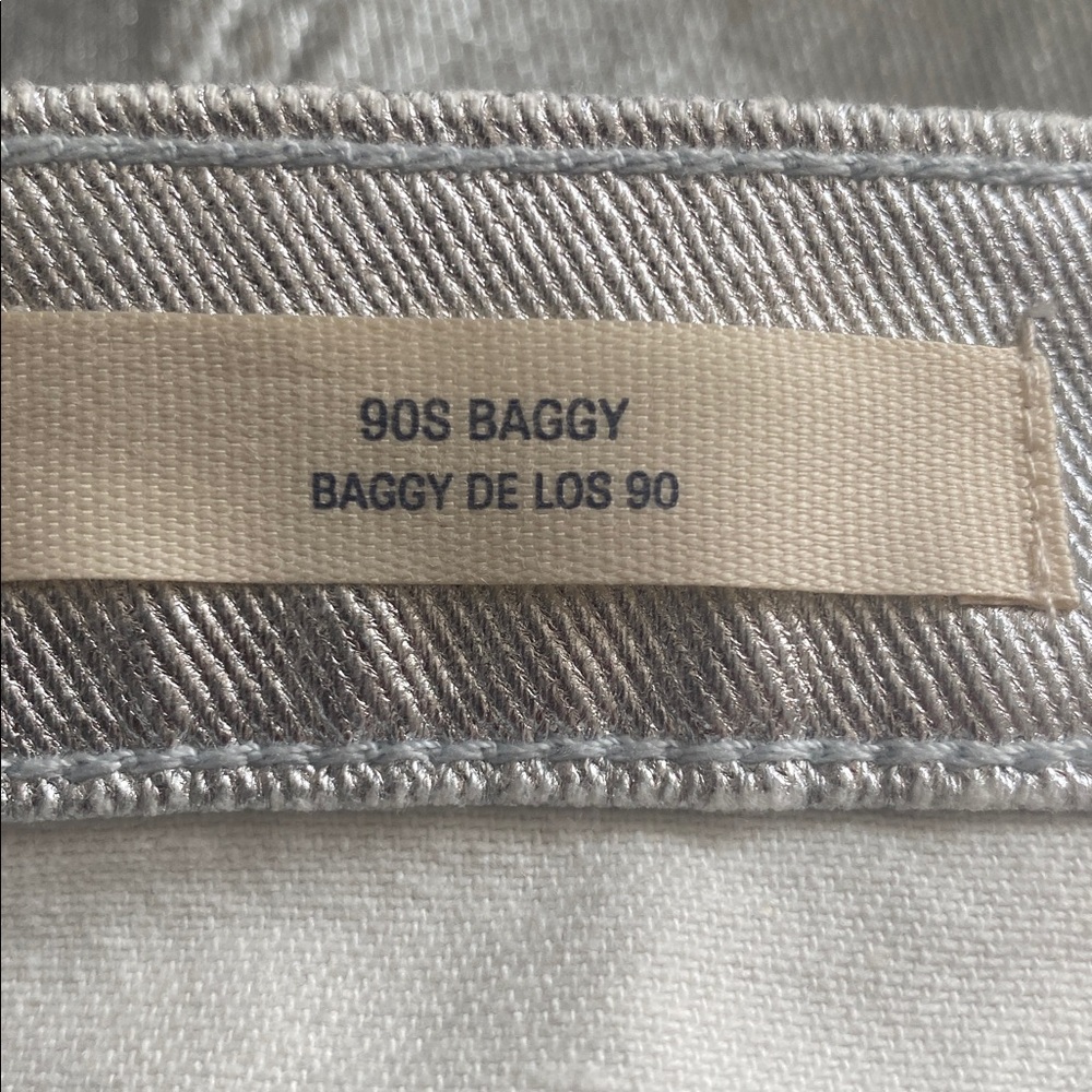 Universal thread size 8 silver metallic 90’s baggy jeans.pants - Picture 3 of 7